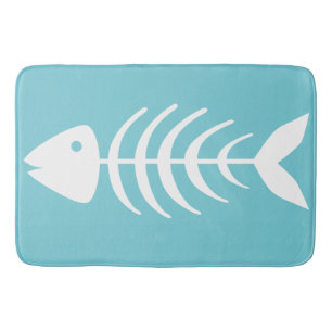 Tapis De Bain Os de poisson blanc côtier