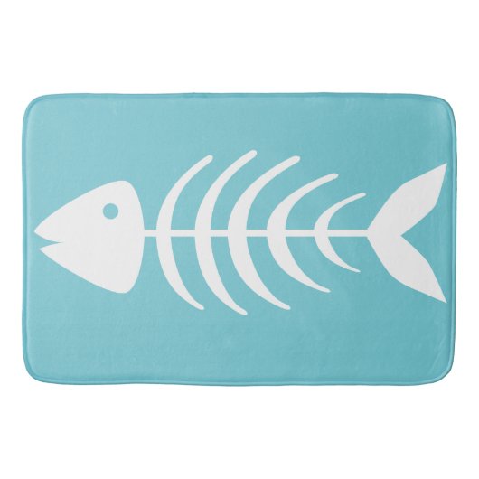 Tapis De Bain Os de poisson blanc côtier (Devant)