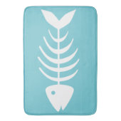 Tapis De Bain Os de poisson blanc côtier (devant Vertical)