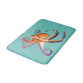 Tapis De Bain Otopus vie marine aquarelle art (Angle)