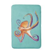 Tapis De Bain Otopus vie marine aquarelle art (Devant (Vertical))