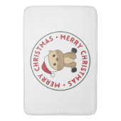 Tapis De Bain Otter Noël Neige Animaux d'hiver Otter Bath Mat (devant Vertical)