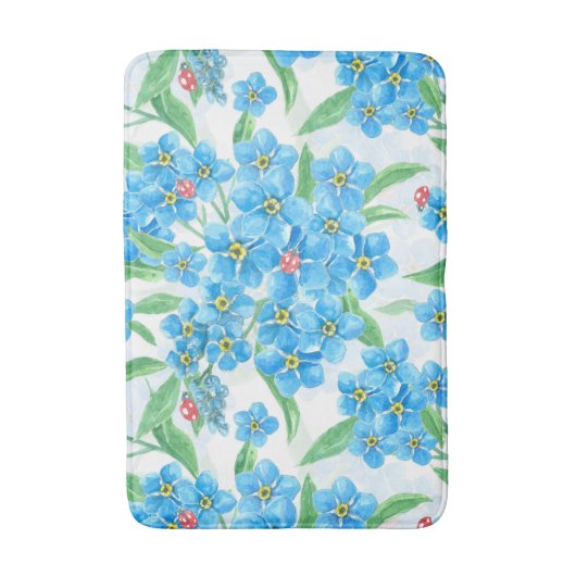 Tapis De Bain Oublie-moi pas un motif sans soudure (Devant (Vertical))