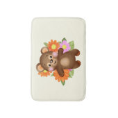 Tapis De Bain Ours avec fleurs (Devant (Vertical))