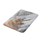 Tapis De Bain Ours brun attrape un saumon rouge (Angle)