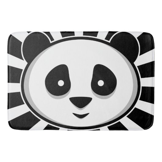 Tapis De Bain Ours de panda géant - Adorable panda blanc noir (Devant)