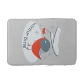 Tapis De Bain Ours d'hiver et baies de raies rouges (Devant)