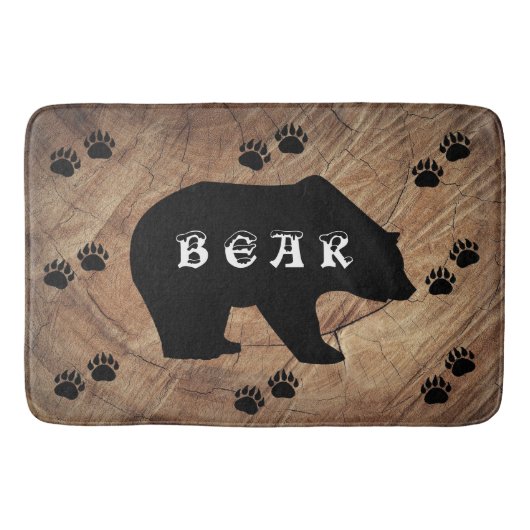 Tapis De Bain Ours Noir Et Paniers Ours (Devant)