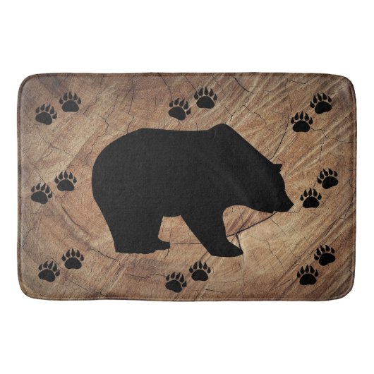 Tapis De Bain Ours Noir Et Paniers Ours (Devant)