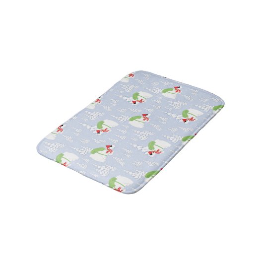 Tapis De Bain ours polaire amusant père Noël (Angle)