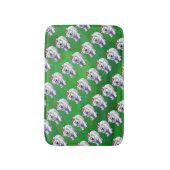 Tapis De Bain Ours polaire Noël sur vert (Devant (Vertical))