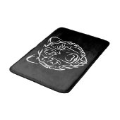 Tapis De Bain Ours tribal noir et blanc (Angle)