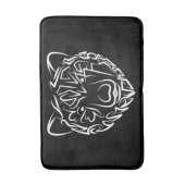 Tapis De Bain Ours tribal noir et blanc (Devant (Vertical))