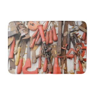Tapis De Bain Outils Outil Russe antique Red Man