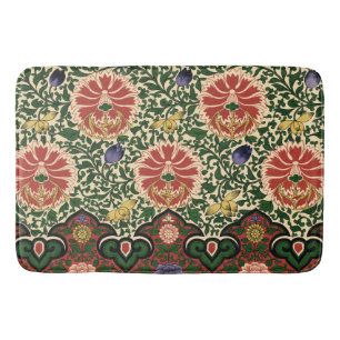Tapis De Bain Owen Jones Chinoiserie Rouge Lotus Floral Art Desi