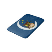 Tapis De Bain Owl Moon Blue Cute Stars (Angle)