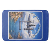 Tapis De Bain P-38 Lightning au-dessus de la Méditerranée (Devant)