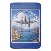 Tapis De Bain P-38 Lightning Over the Mediterranean (devant Vertical)