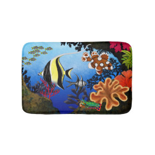 Tapis de bain Pacifique de récif coralien