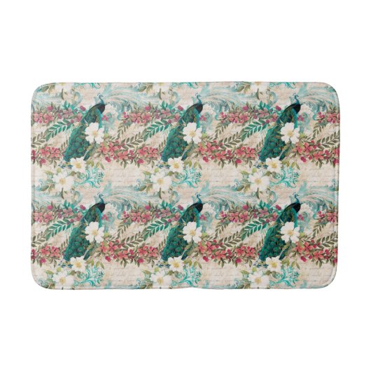 Tapis De Bain Pacock Floral (Devant)