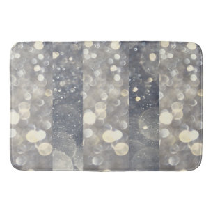 Tapis De Bain Paillettes argentées scintillantes glamour moderne