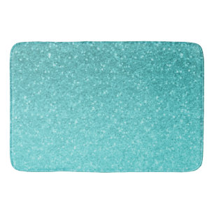 Tapis De Bain Paillettes de bleu aqua Glamour girly Sirène