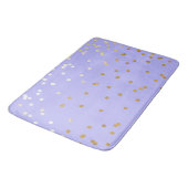 Tapis De Bain Paillettes violettes et orées Points de confettis (Angle)