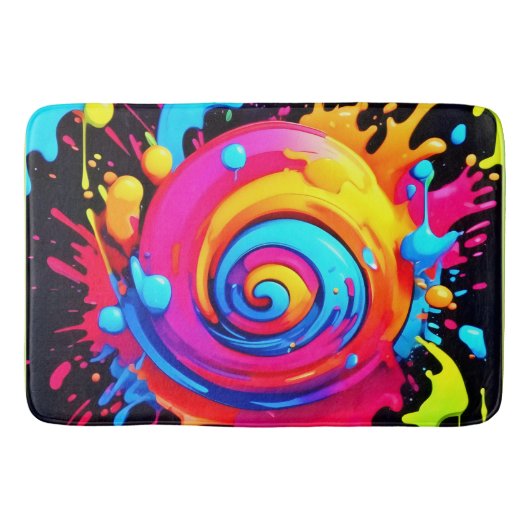 Tapis De Bain Paint arc-en-ciel (Devant)