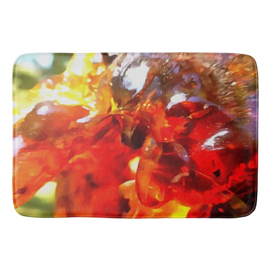 Tapis De Bain Painti Abstrait Abstrait de l'arbre d'abricot (Devant)