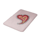 Tapis De Bain Paisley Coeur Mat (Angle)