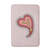 Tapis De Bain Paisley Coeur Mat (Devant (Vertical))