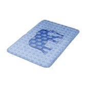 Tapis De Bain Paisley éléphant - bleu cobalt et blanc (Angle)