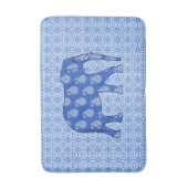 Tapis De Bain Paisley éléphant - bleu cobalt et blanc (Devant (Vertical))