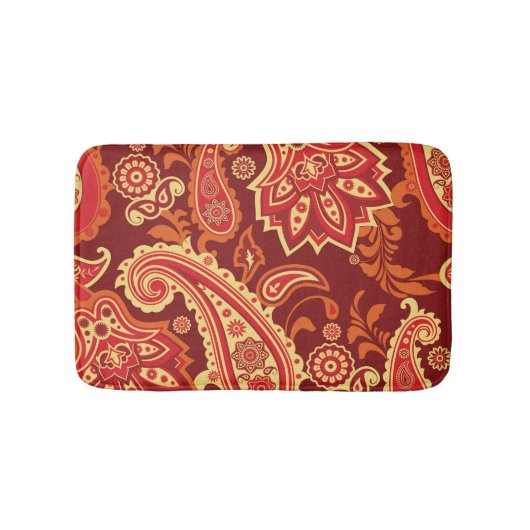 Tapis De Bain Paisley, fleurs : motif sans couture décorative (Devant)