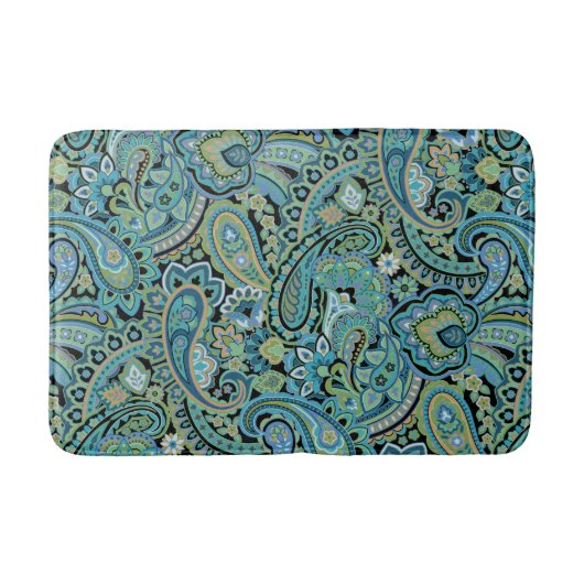Tapis De Bain Paisley Forest Green (Devant)