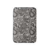 Tapis De Bain Paisley noir et blanc (Devant (Vertical))
