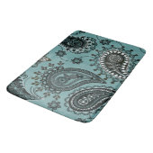 Tapis De Bain Paisley turquoise foncé (Angle)