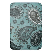 Tapis De Bain Paisley turquoise foncé (devant Vertical)