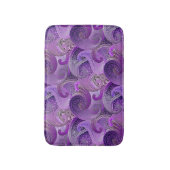 Tapis De Bain Paisley Violet Exotic Damask Modèle (Devant (Vertical))