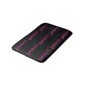 Tapis De Bain paix rose sur noir (Angle)