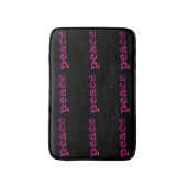 Tapis De Bain paix rose sur noir (Devant (Vertical))