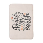 Tapis De Bain Paix sur Terre Design Floral (Devant (Vertical))