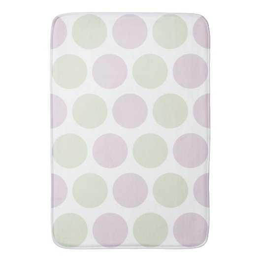 Tapis De Bain Pale pourpre et vert points Mat de bain (devant Vertical)