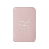 Tapis De Bain Pale Rose Monogramme Plush Bain Mat (Devant (Vertical))