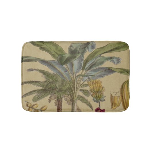Tapis De Bain Palm Antique Fruit Tropical Art Botanique (Devant)