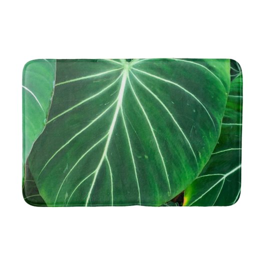 Tapis De Bain Palm Leaf, feuillage tropical, forêt tropicale (Devant)