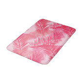 Tapis De Bain Palm Leaf Print, Coral, Peach et Pastel Pink (Angle)