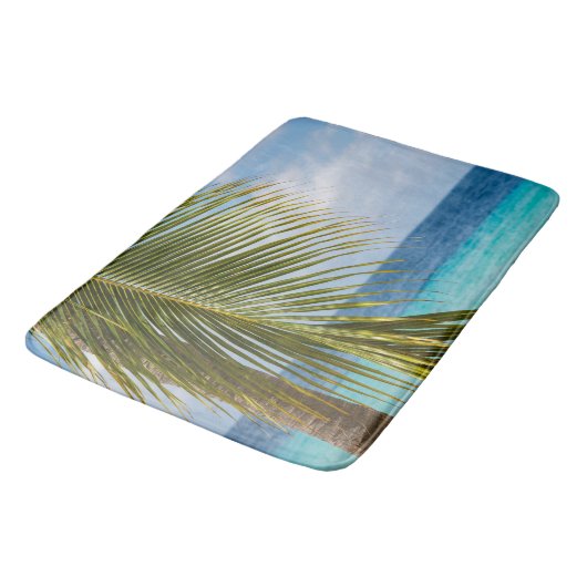 Tapis De Bain Palme de verre luxuriante Océan 1 (Angle)