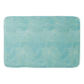 Tapis De Bain Palme tropicale bleu clair motif feuille (Devant)