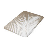 Tapis De Bain Palmette - blanc sur le taupe bronzage (Angle)